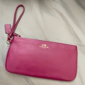 Coach pink wristlet